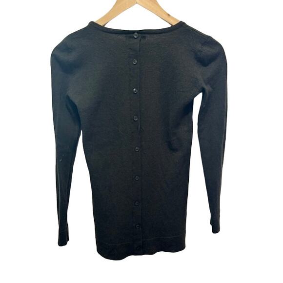 Willi Smith sweater 100% merino wool grey sweater with buttons up back sz small - Picture 2 of 8